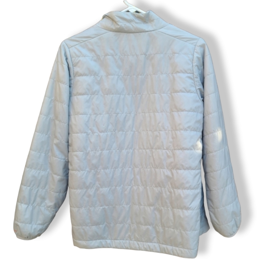 COLUMBIA Gray Omni Heat Quilted Puffer Coat Girls Large L 14 16 Winter Jacket - Picture 3 of 16